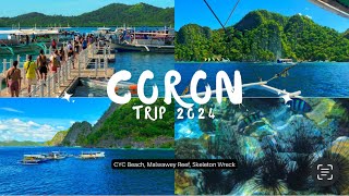 Coron Trip 2024 Day 2 Part 1 CYC Beach Malwawey Reef Skeleton Wreck [upl. by Kyla464]