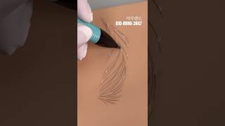 미우랜드헤어스트록 배우기 hairstroke eyebrows microblading pmu 반영구화장 눈썹문신 [upl. by Cassie]