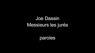 Joe DassinMessieurs les jurésparoles [upl. by Winou652]