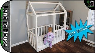 Build a Toddler House Bed Frame [upl. by Ahsied]