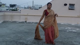 SIVAGAMI saree tie in Bāhubalí  Tutorial with onetwo sarees [upl. by Yelehsa]