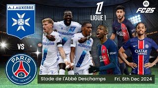 EA FC25 Auxerre vs PSG  Ligue 1 202425 [upl. by Yenhpad]