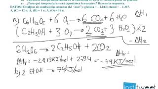 Selectividad 2012 Ley de Hess energía y temperatura de espontaneidad [upl. by Edith]