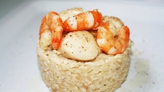 Risotto au noix de Saint Jacques et crevettes [upl. by Aicenek]