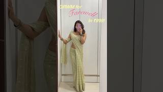 get ready with me for FAREWELL✨ farewell grwmoutfit saree myntra [upl. by Ah]