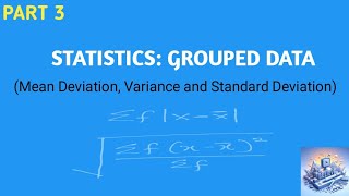 STATISTICS MEAN DEVIATION VARIANCE AND STANDARD DEVIATION [upl. by Sholley515]