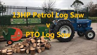 PTO Log Saw v Petrol Log Saw [upl. by Evvie]