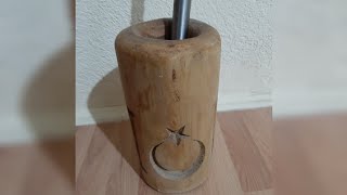 Oyma Ceviz Dibek el yapımıCarved Walnut Mortar handmade [upl. by Keithley732]