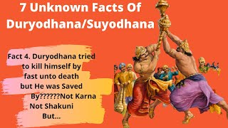 7 Unknown Facts Of duryodhana in English  Facts of Mahabharata [upl. by Atinaujnas]