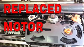 IBM Selectric Typewriter Motor Removal Replacement Install Belt Tightened [upl. by Nahtiek203]