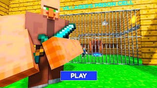 MUTANT VILLAGERS MINECRAFT PRISON RUN OBBY ROBLOX [upl. by Ahsoym]