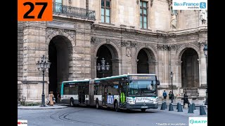 RATP Timelapse ligne 27 Porte dIvry Gare Saint Lazare [upl. by Singleton457]