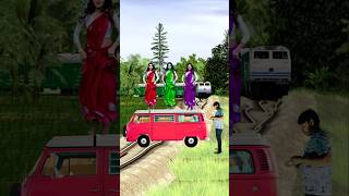 Funny 3 cute girl dance vs school bus stop the high speed train shortsfeed youtubeshorts [upl. by Palua770]