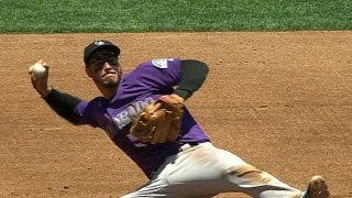 Arenado dives throws out Blach from his back [upl. by Ellmyer]