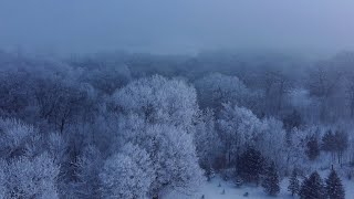 Aerial Hoar Frost with Drone [upl. by Uht]