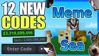 NEW CODES ROBLOX MEME SEA CODE 2024 AUGUST  MEME SEA CODES  MEME SEA CODE [upl. by Eceinej]