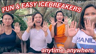 FUN AND EASY ICEBREAKERS YOU CAN PLAY ANYTIME ANYWHERE 2021 Simple Energizers for Groups Part 1 [upl. by Dyer]