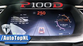 Tesla Model S P100D LUDICROUS ACCELERATION amp TOP SPEED 0250 kmh by AutoTopNL [upl. by Mauldon]