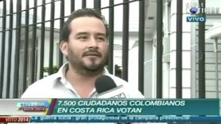 7500 colombianos en Costa Rica ejercen su derecho al voto [upl. by Rabaj]