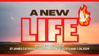 A new life by Marino Restrepo St James Catholic Church Kinross Scotland 7082024 [upl. by Gnod]