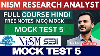 🔴 RESEARCH ANALYST  CHAPTER 15  MOCK TEST 5 [upl. by Hinson]