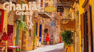 Chania Greece 🇬🇷  Mesmerizing Walking Tour of Cretes Enchanting Island  4K HDR 60fps [upl. by Yebba]