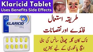 Klaricid tablet uses in urduKlaricid uses side effects and DosageClarithyromycin [upl. by Enyawd]