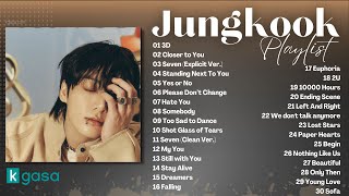 Jungkook 정국 of BTS Playlist solo and cover 2023 Updated [upl. by Hras]