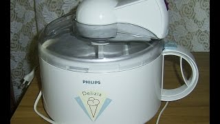 Test Funktionsprüfung Philips Eismaschine Eisbereiter ice cream machine PHILIPS HR 2310 [upl. by Hanway]