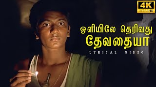 ஒளியிலே தெரிவது தேவதையா பாடல் வரிகள்  அழகி  4K  பார்த்திபன்  இளையராஜா  பழனி பாரதி [upl. by Ylro]