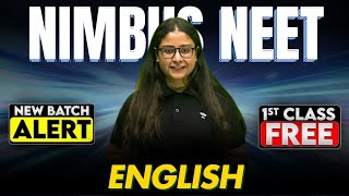 Nimbus NEET Batch First FREE English Class for Class 10  Nikita Maam [upl. by Initirb]