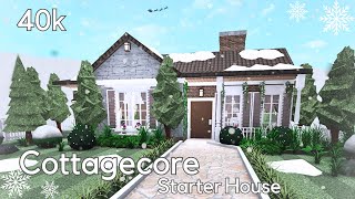 Bloxburg Cottagecore Starter House  Speed build  No Gamepass [upl. by Cordelia]