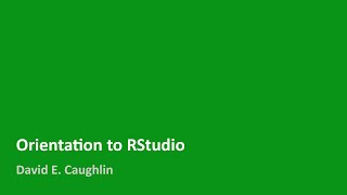 Orientation to RStudio [upl. by Eiram]