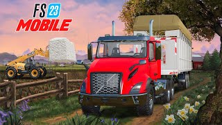 Loading Cotton in the spinnery for Fabric Production Farming Simulator 23 Mobile [upl. by Woolley]