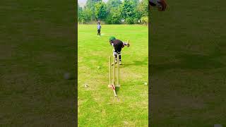 Masab Lefty bowling hitting the stump 🔥🏏trending cricket viralvideo cricketmatch ipl [upl. by Ram]