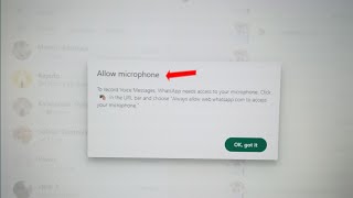 Pc  Fix Allow WhatsApp to access your microphone  WhatsApp needs a microphone in Windows 7810 [upl. by Deehan455]