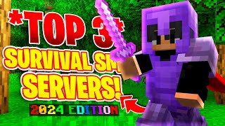 TOP 3 NEW SURVIVAL SMP SERVERS IN 2024  120 New Minecraft Survival SMP Servers [upl. by Nawrocki578]