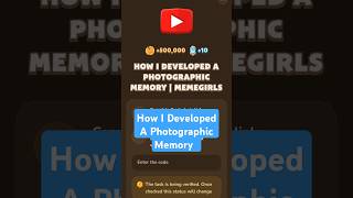 How I Developed A Photographic Memory  MemeFi Video Code [upl. by Han298]