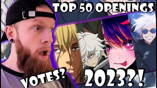 Top 50 Anime Openings of 2023 Reaction [upl. by Nyrrat]