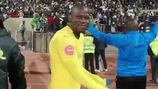 Bloem Celtic supporters sing for Mamelodi Sundowns players and coach Pitso Mosimane [upl. by Natala]