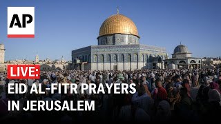 LIVE Eid alFitr prayers at AlAqsa Mosque in Jerusalem [upl. by Pricilla]