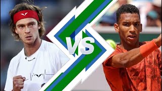 Andrey Rublev vs Felix AugerAliassime  BOODLES CHALLENGE 2023 [upl. by Boor]