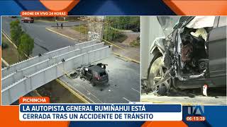 Una persona falleció durante un siniestro vial en la Autopista General Rumiñahui [upl. by Berrie365]