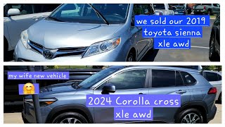 2024 Toyota Corolla Cross XLE AWD quick look and test drive  sold my 2019 toyota sienna XLE AWD [upl. by Socha]