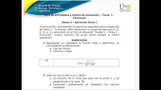 Tarea 1  FuncionesAnexo 1  Ejercicios Tarea 1 [upl. by Malva]