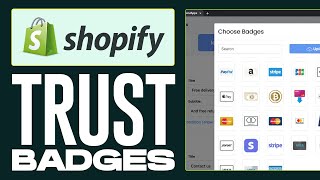 How To Add Trust Badges To Shopify Store 2024 Step by Step [upl. by Hegyera]