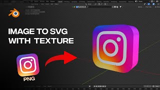 How to import images in Blender as SVG with texture  Convert PNG to 3D Mesh in Blender [upl. by Thibault]