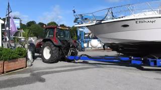 Ellihaye Edership President 47 Roodberg lift at Mylor Yacht Harbour 080816 [upl. by Botsford569]