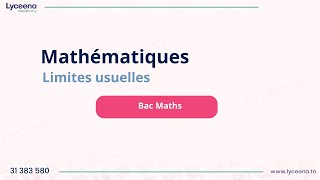 Bac Maths  Mathématiques  Limites usuelles [upl. by Schlessinger]