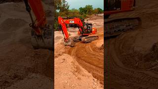 JCB excavator and dump truck  dumptruck excavator dump jcbbulldozer shortsvideo 💯💯 [upl. by Vinson]